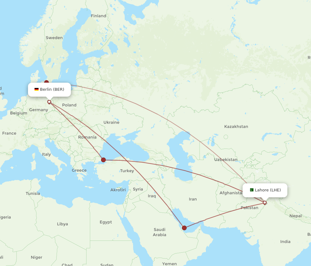 BER-LHE flight routes