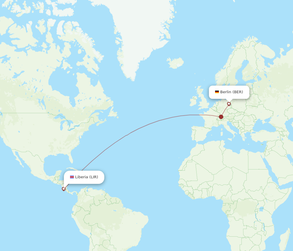 BER-LIR flight routes