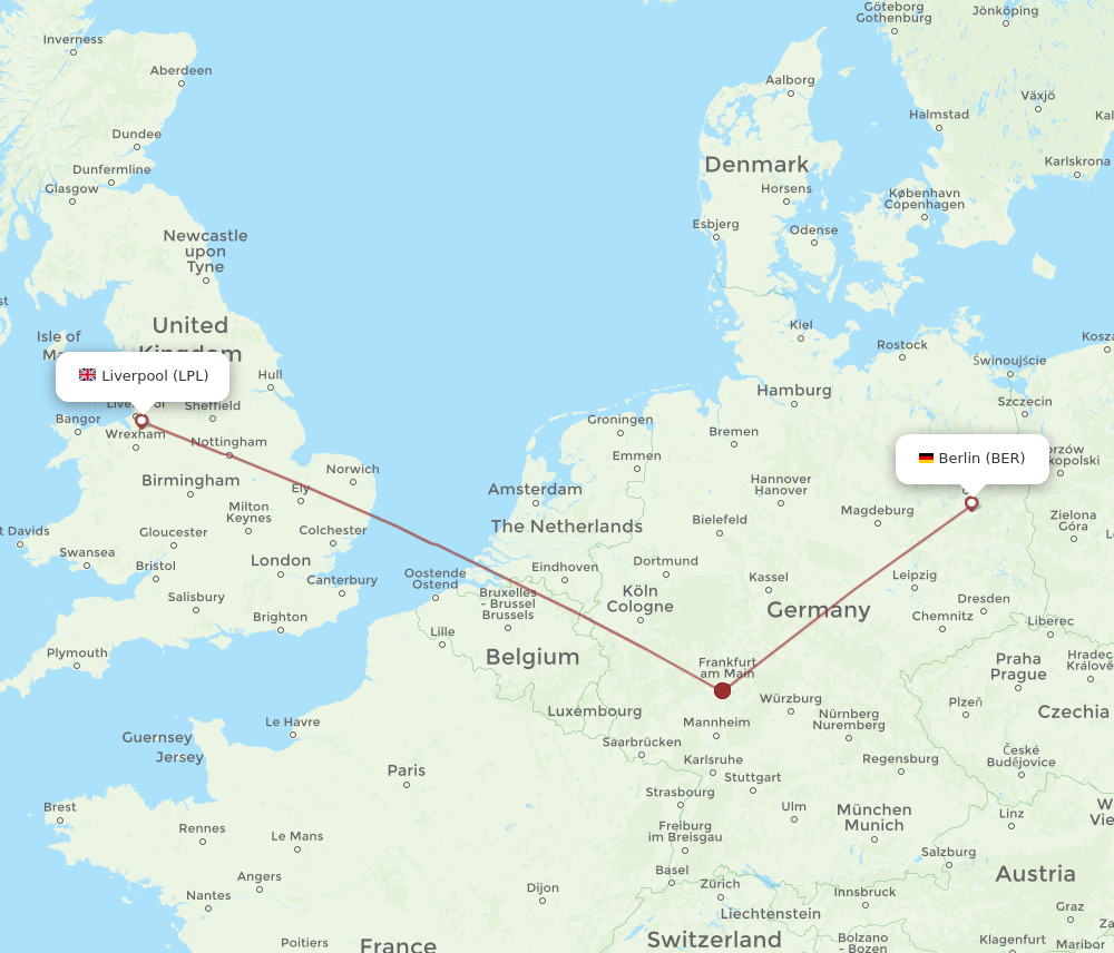 BER-LPL flight routes