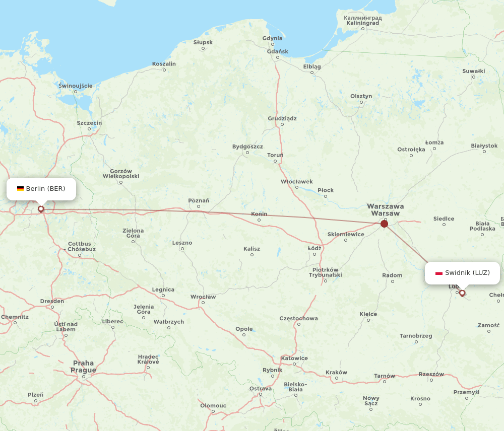 BER-LUZ flight routes