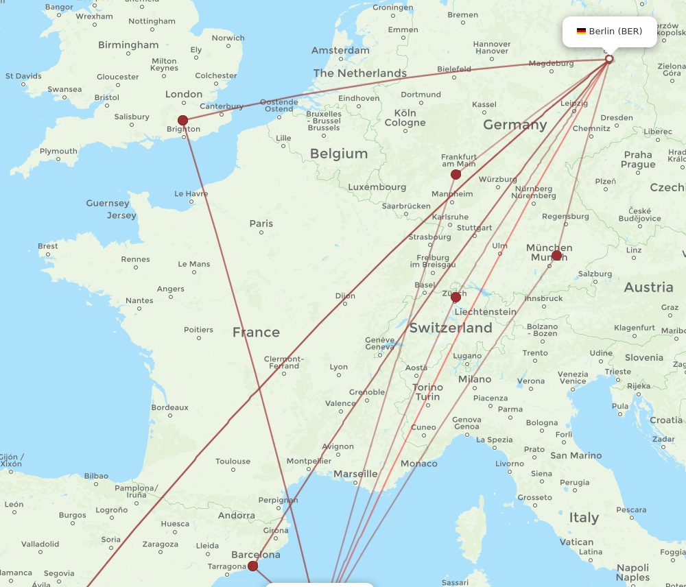 BER-MAH flight routes