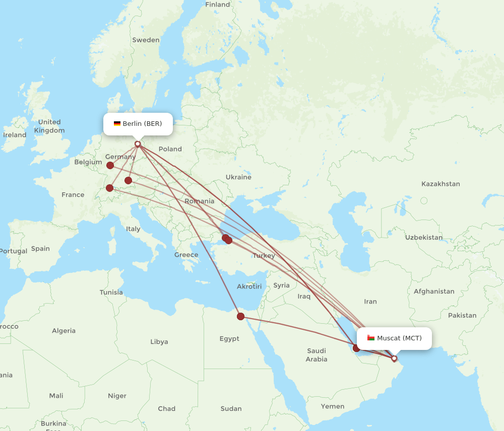 BER-MCT flight routes