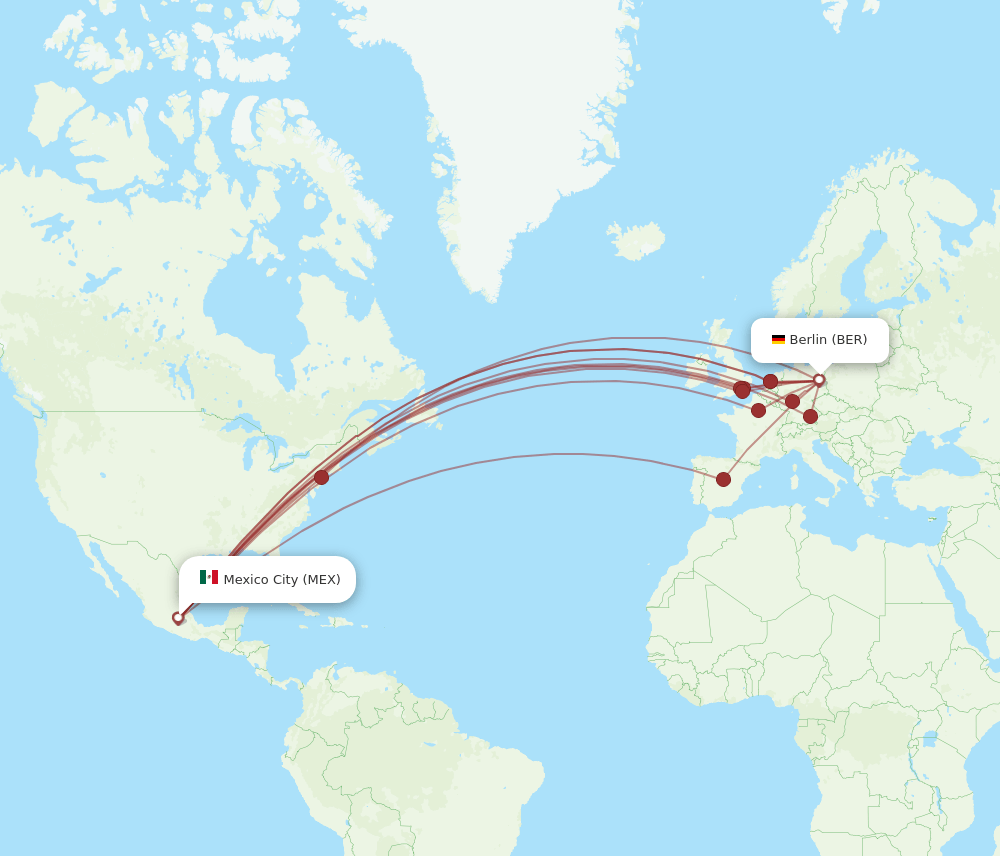 BER-MEX flight routes