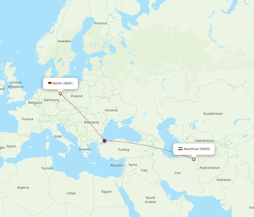 BER-MHD flight routes