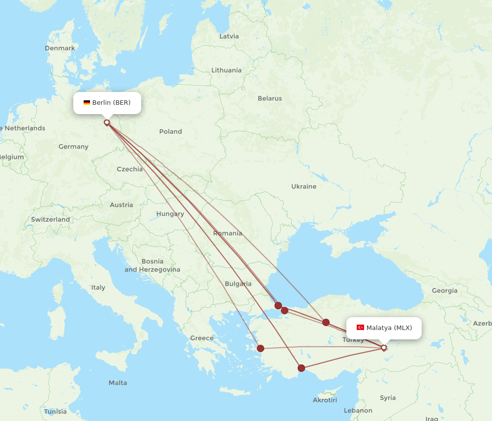 BER-MLX flight routes
