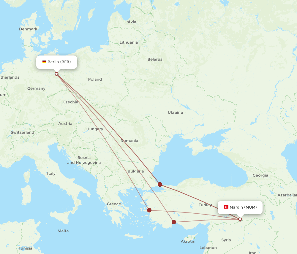 BER-MQM flight routes