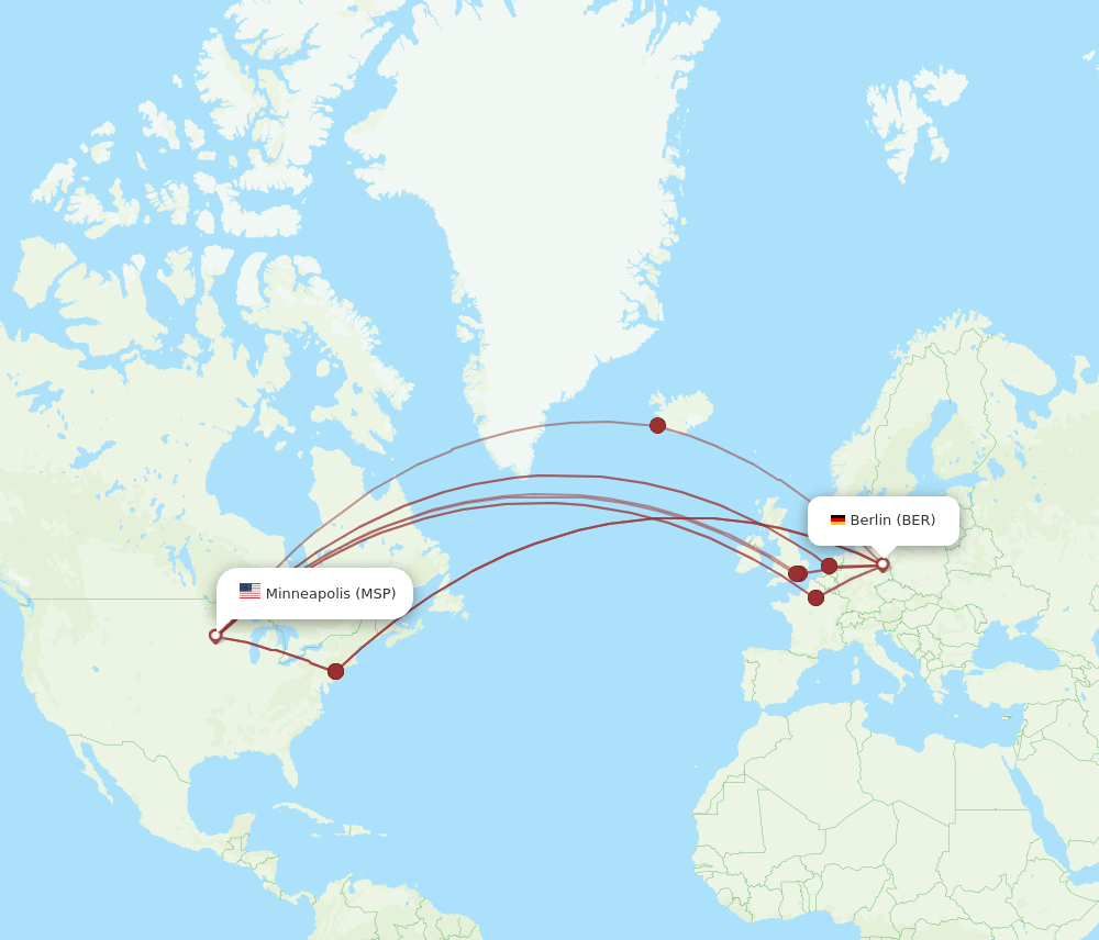 BER-MSP flight routes