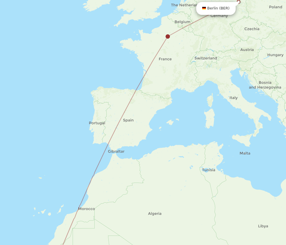 BER-NKC flight routes