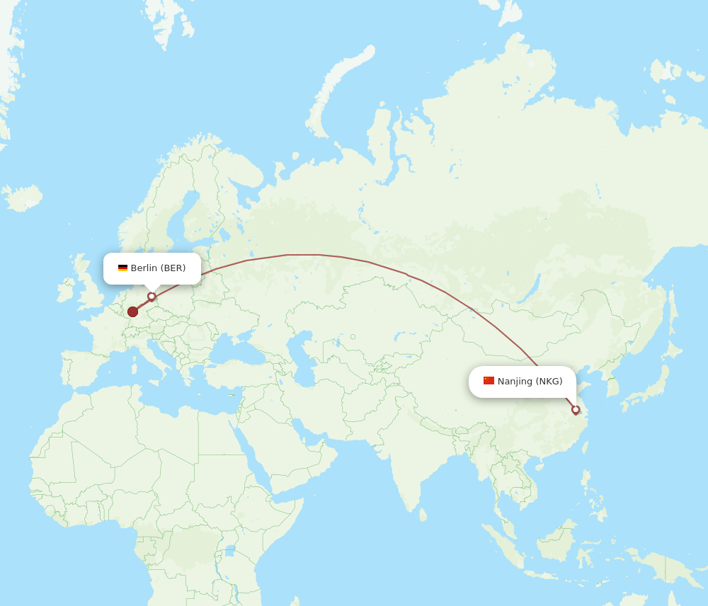 BER-NKG flight routes