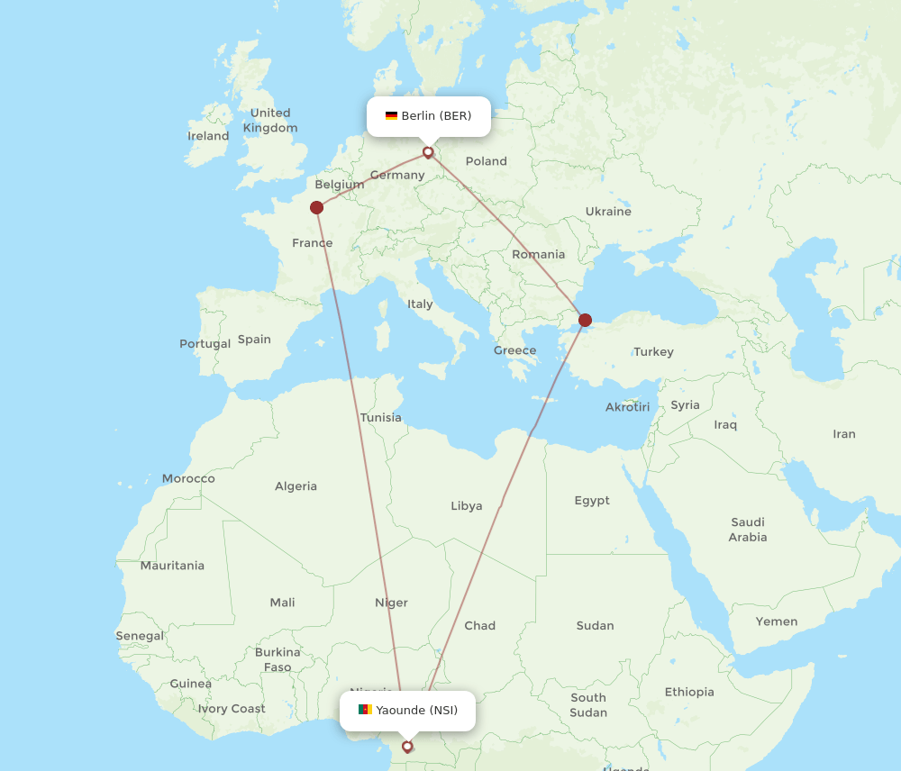 BER-NSI flight routes