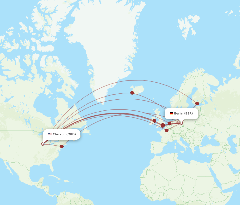 BER-ORD flight routes