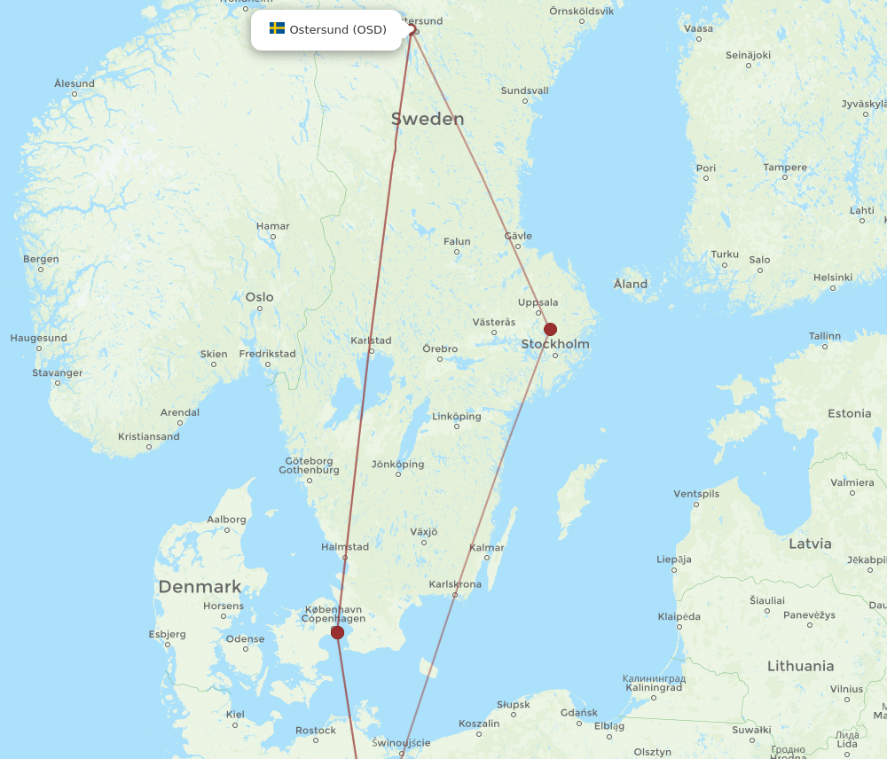 BER-OSD flight routes