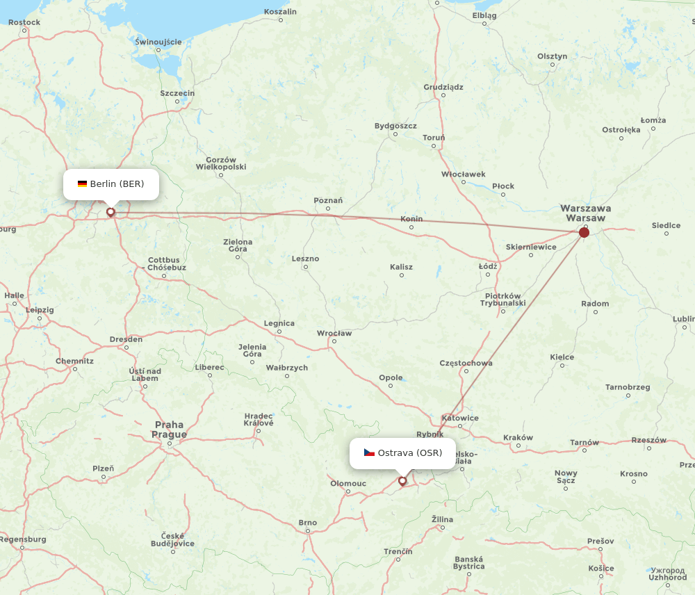 BER-OSR flight routes