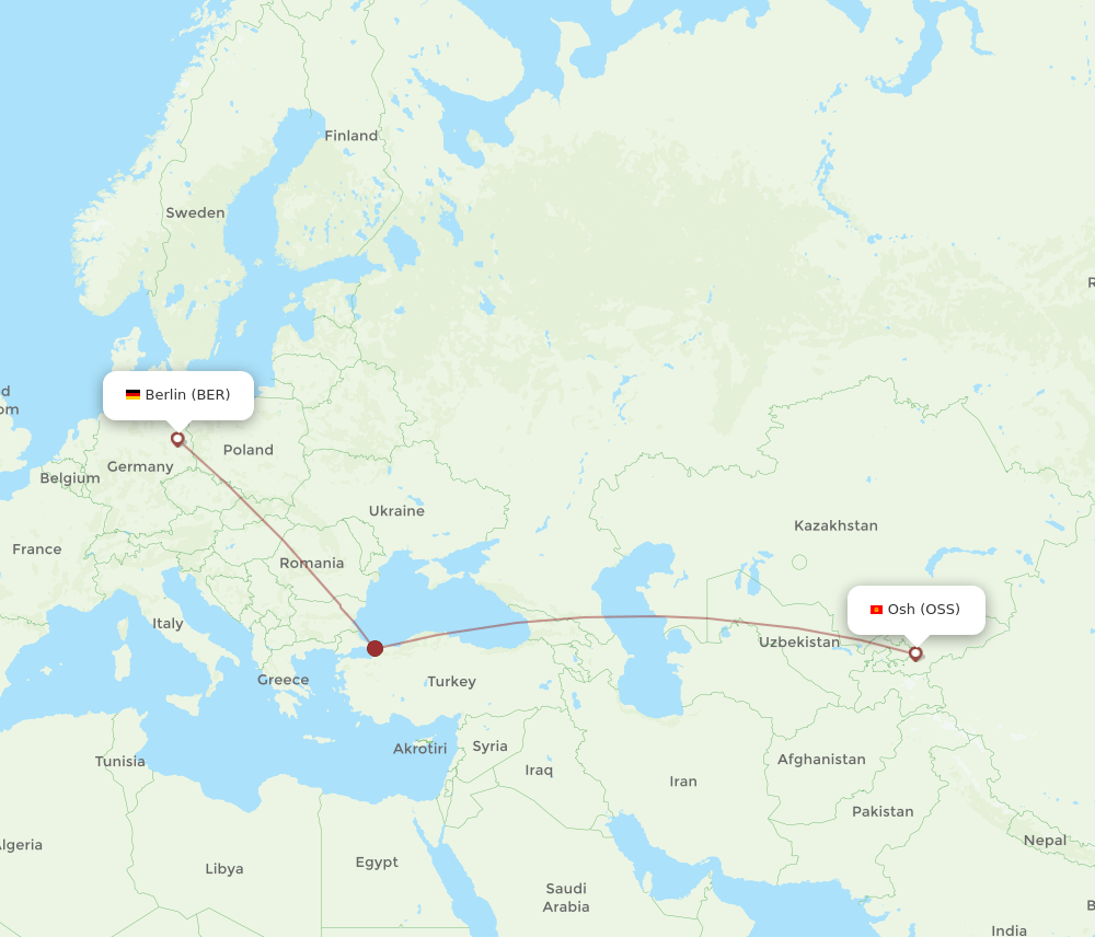 BER-OSS flight routes
