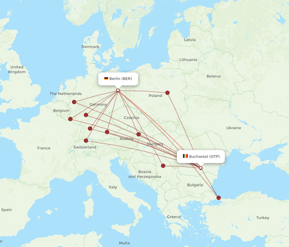 BER-OTP flight routes