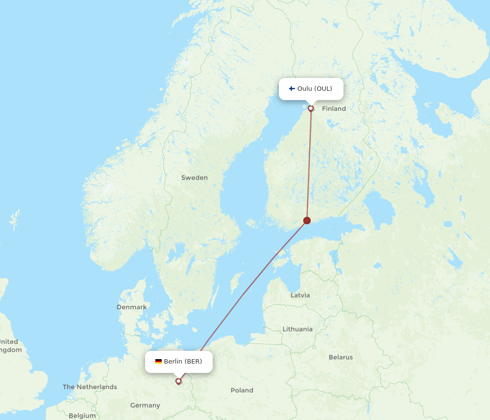 BER-OUL flight routes
