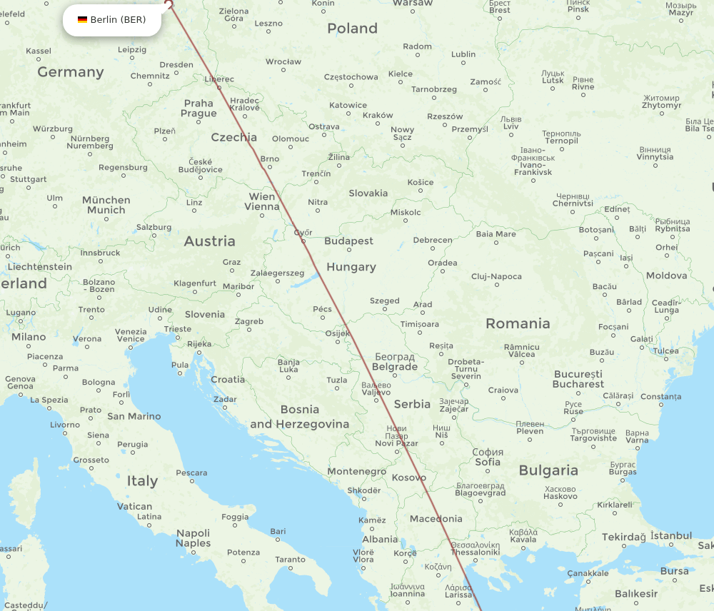 BER-PAS flight routes