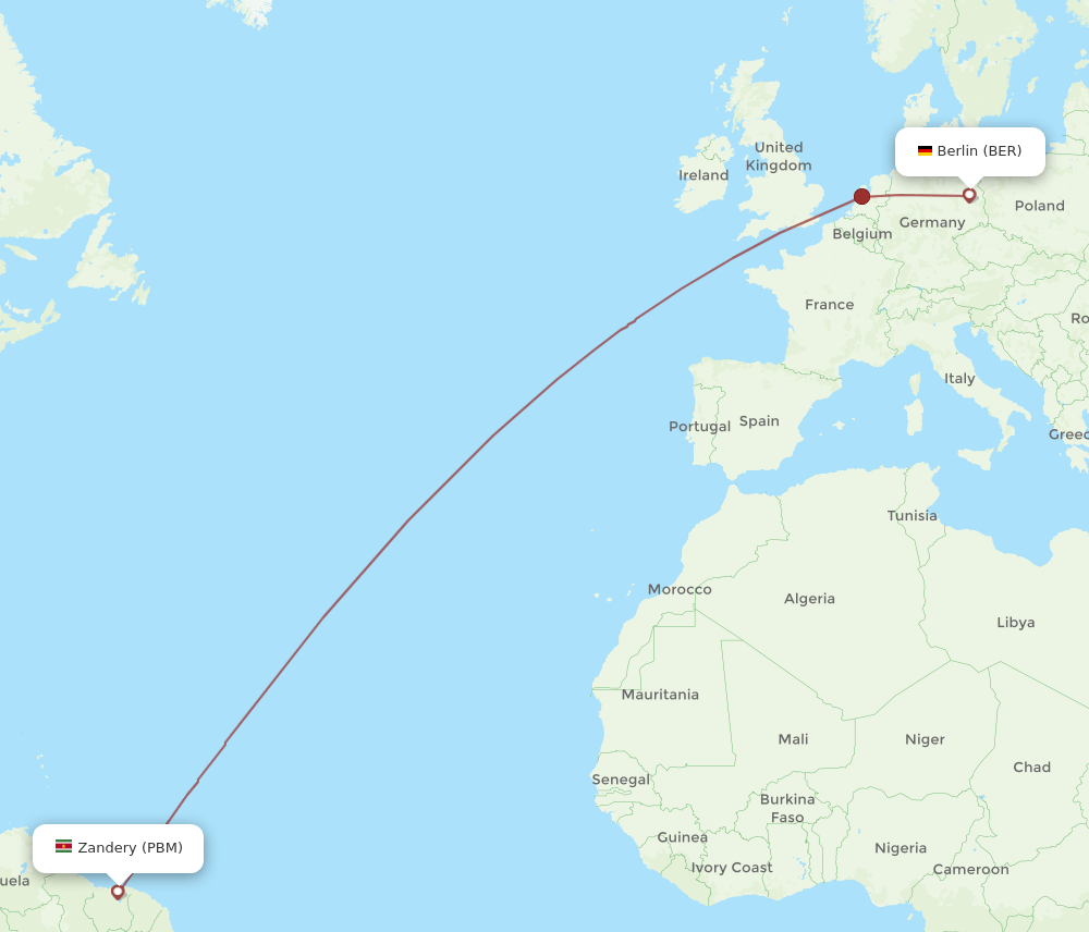 BER-PBM flight routes