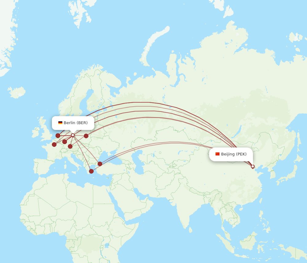 BER-PEK flight routes