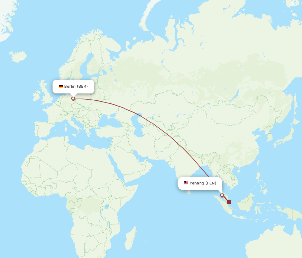 BER-PEN flight routes