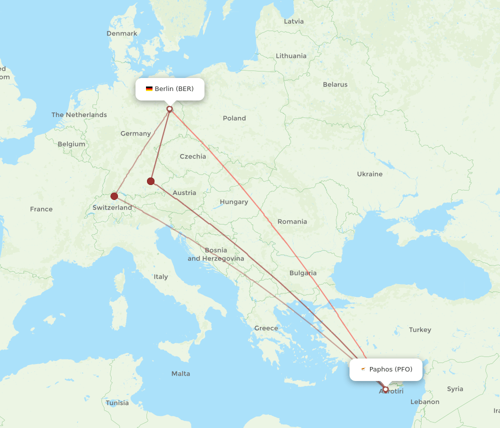 BER-PFO flight routes