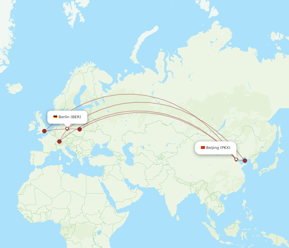 BER-PKX flight routes
