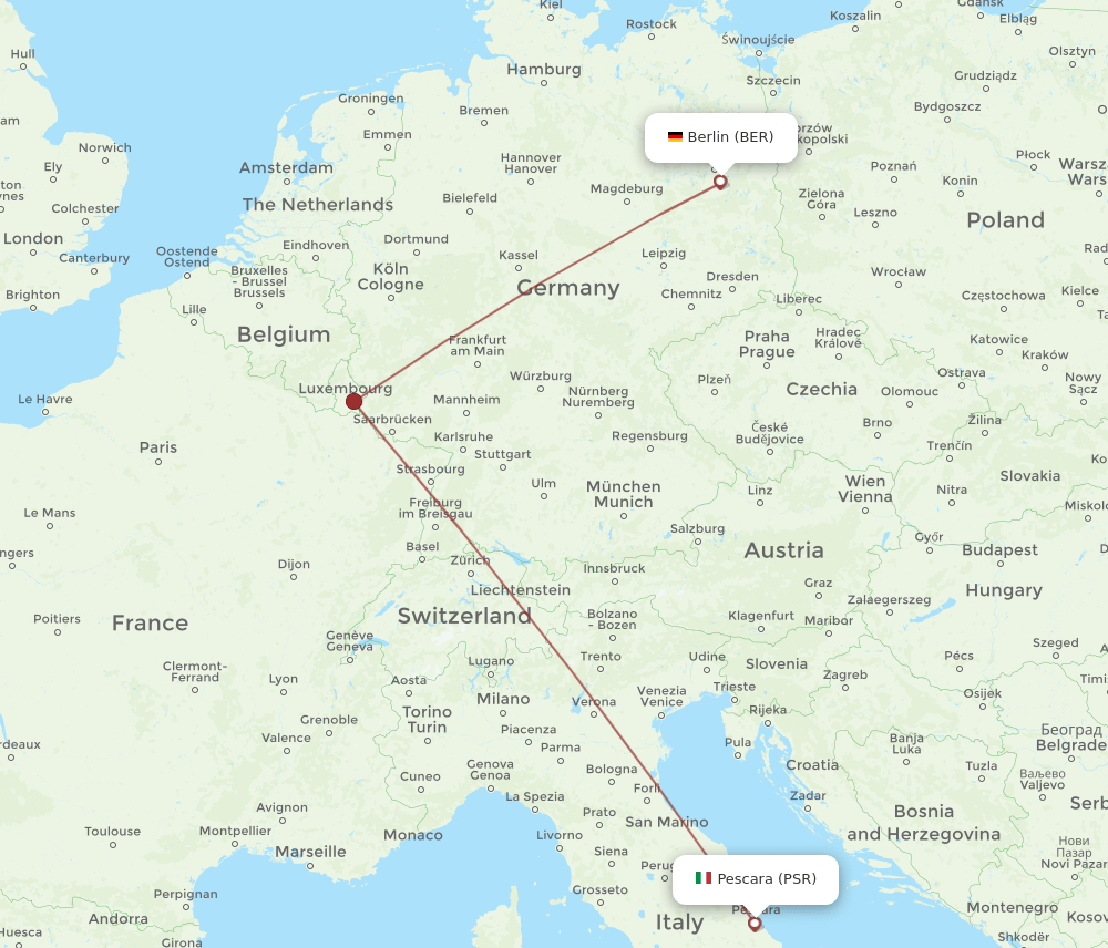 BER-PSR flight routes