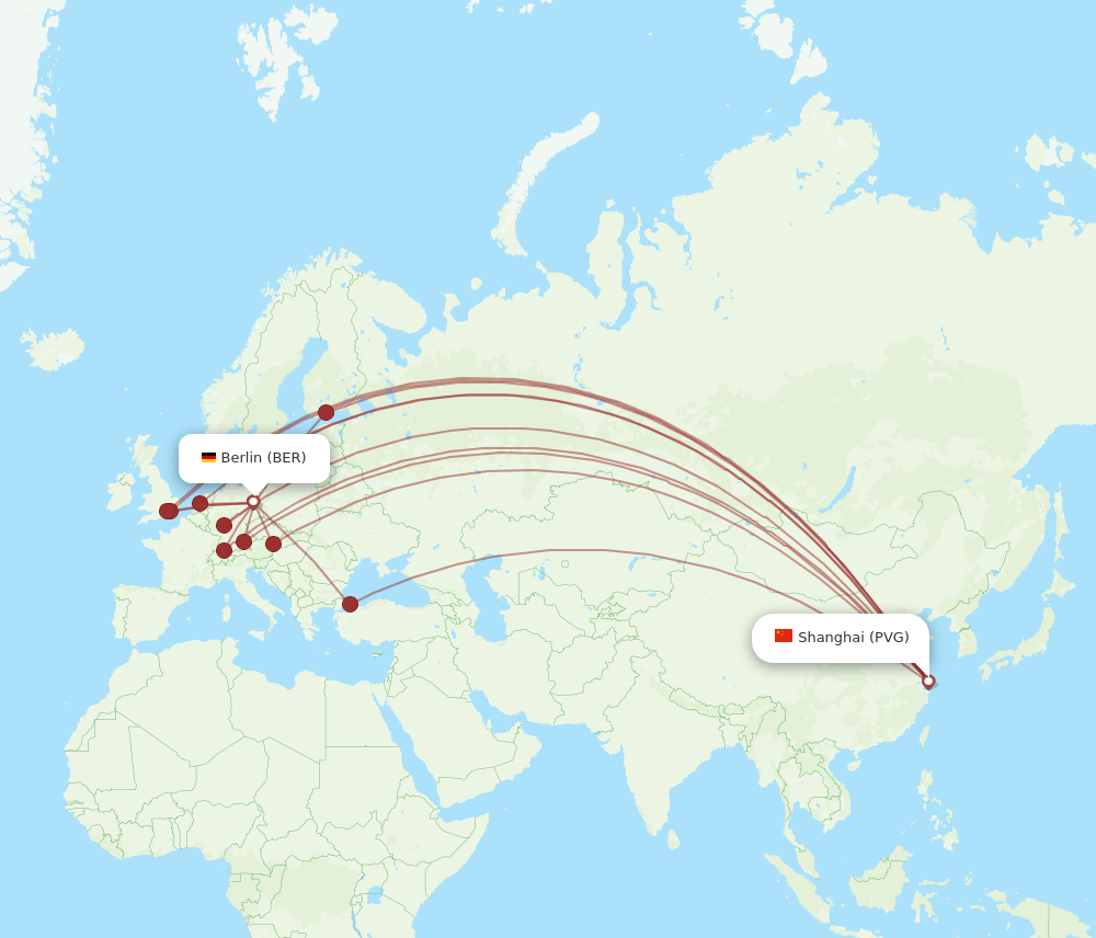 BER-PVG flight routes