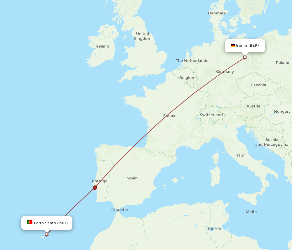 BER-PXO flight routes