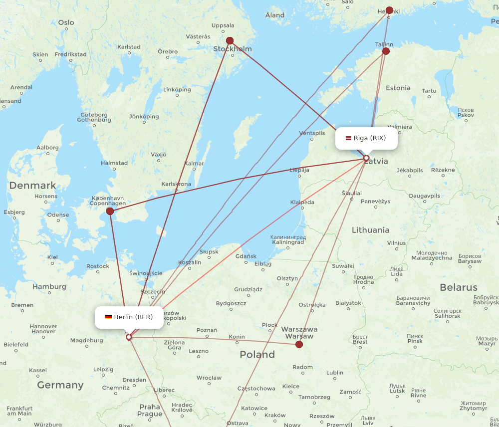 BER-RIX flight routes