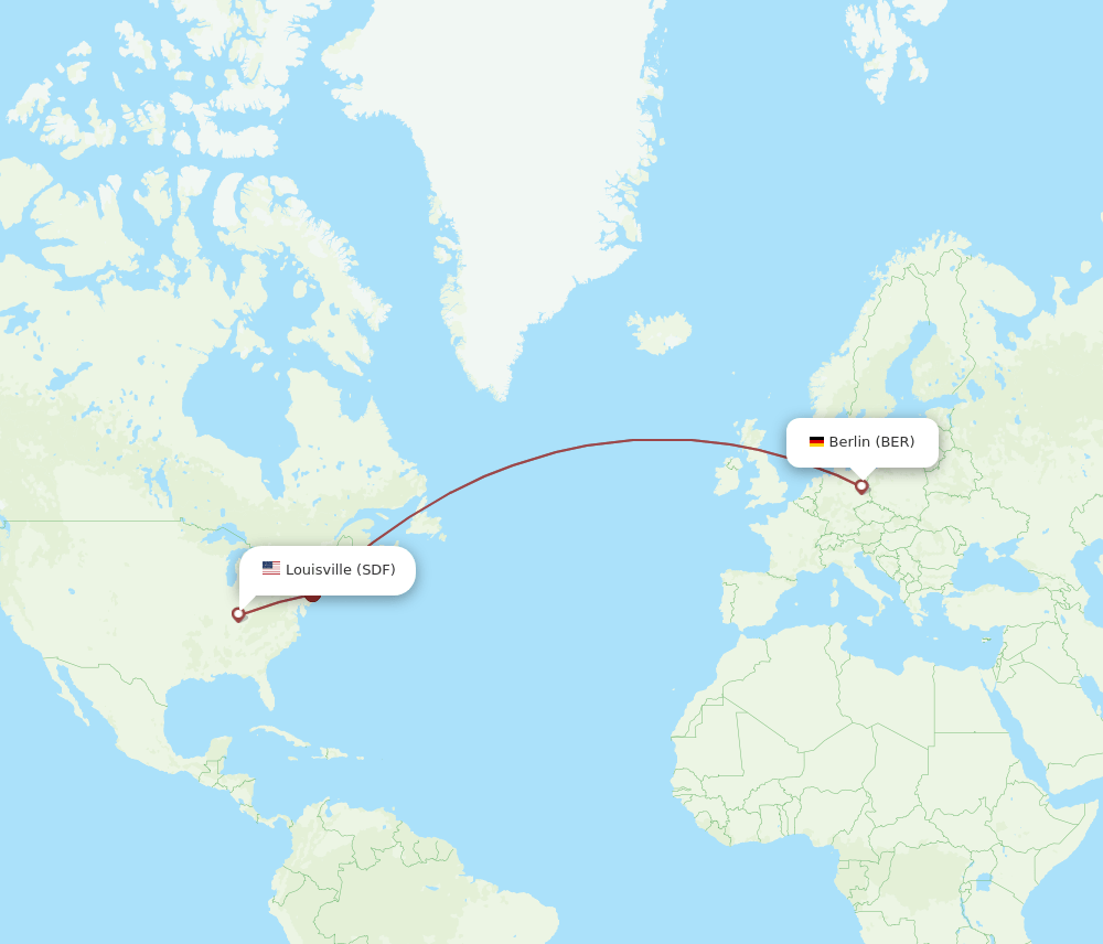 BER-SDF flight routes