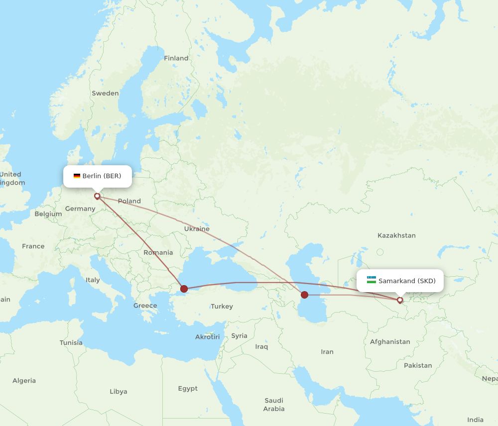 BER-SKD flight routes