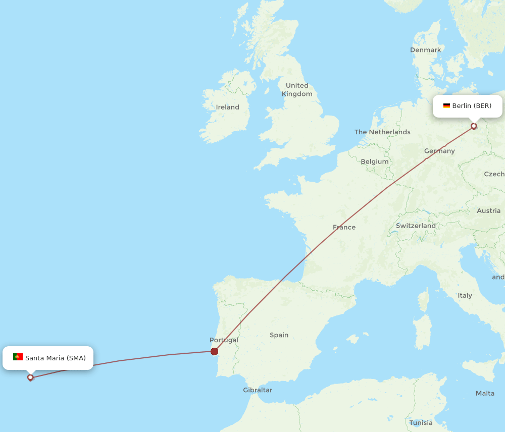 BER-SMA flight routes