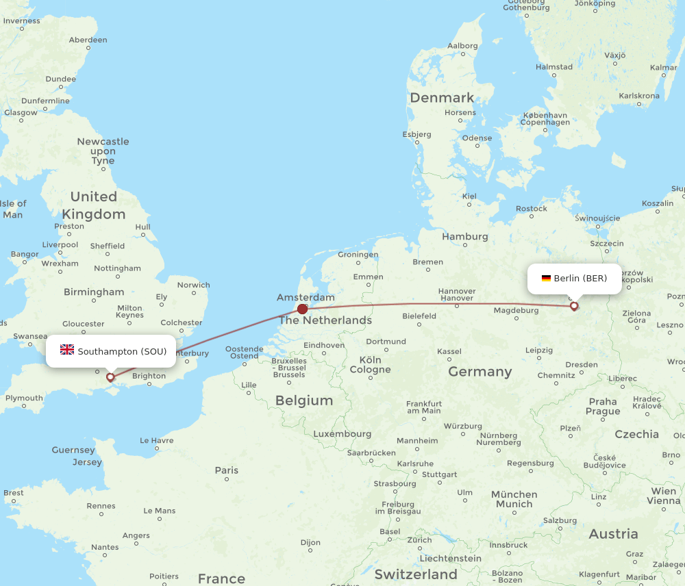 BER-SOU flight routes