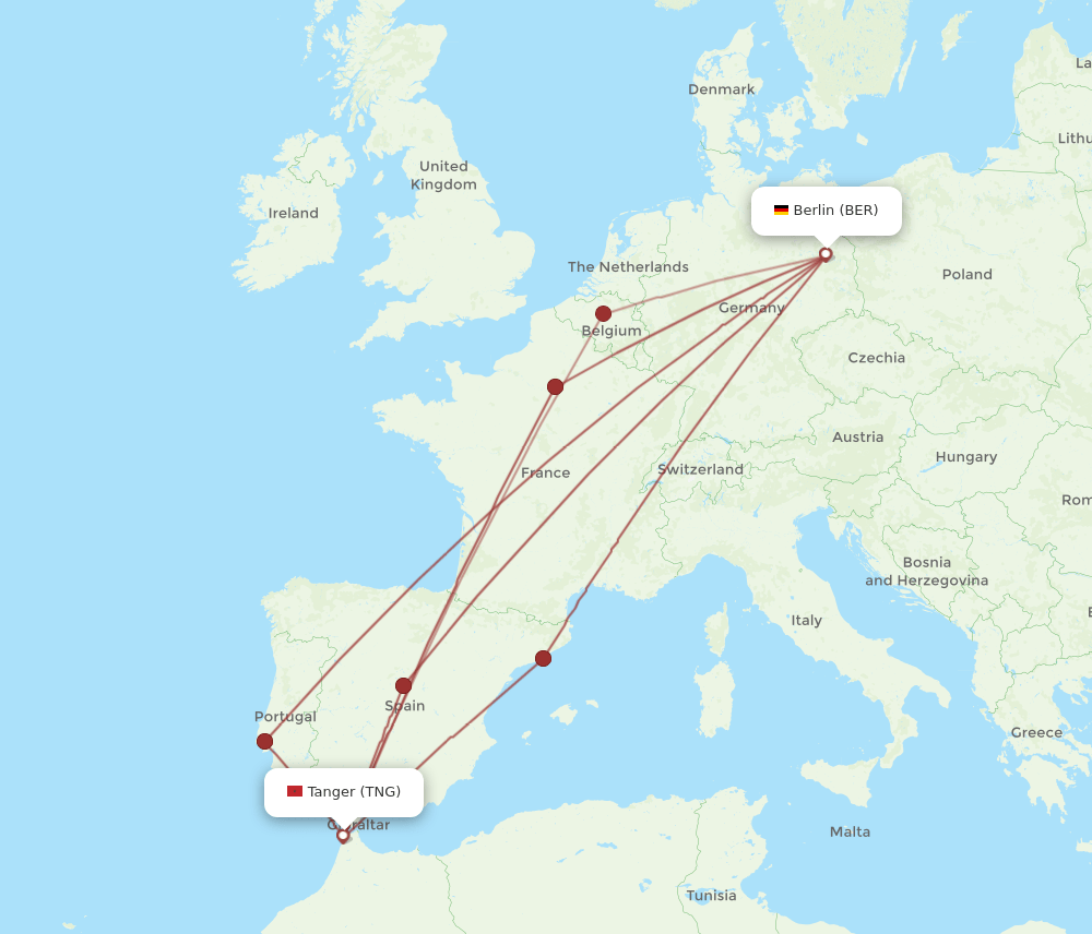 BER-TNG flight routes