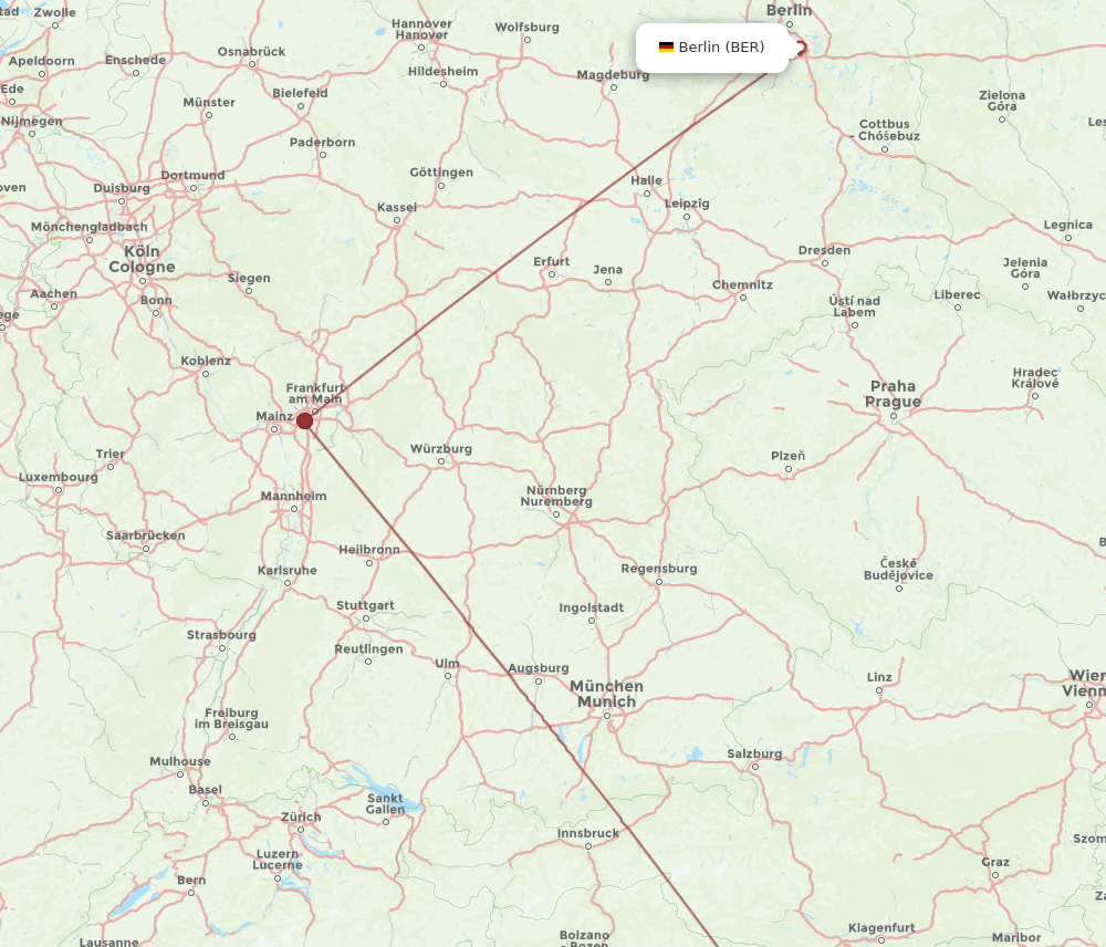 BER-TRS flight routes