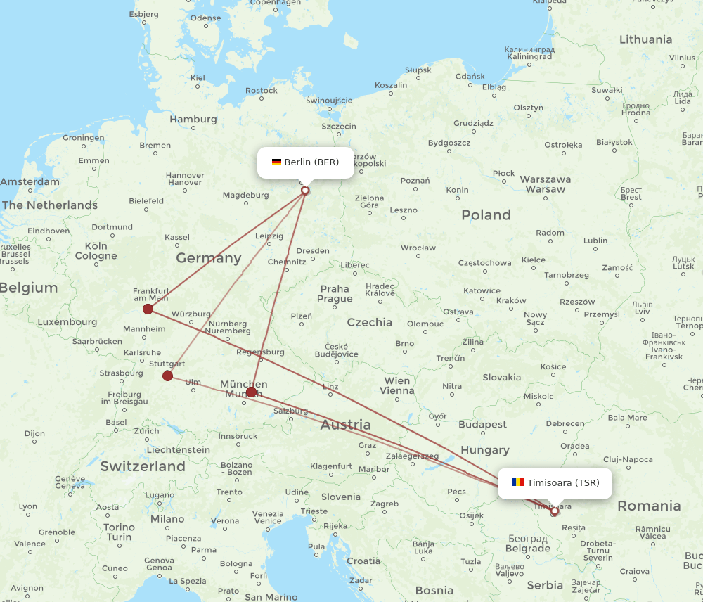 BER-TSR flight routes