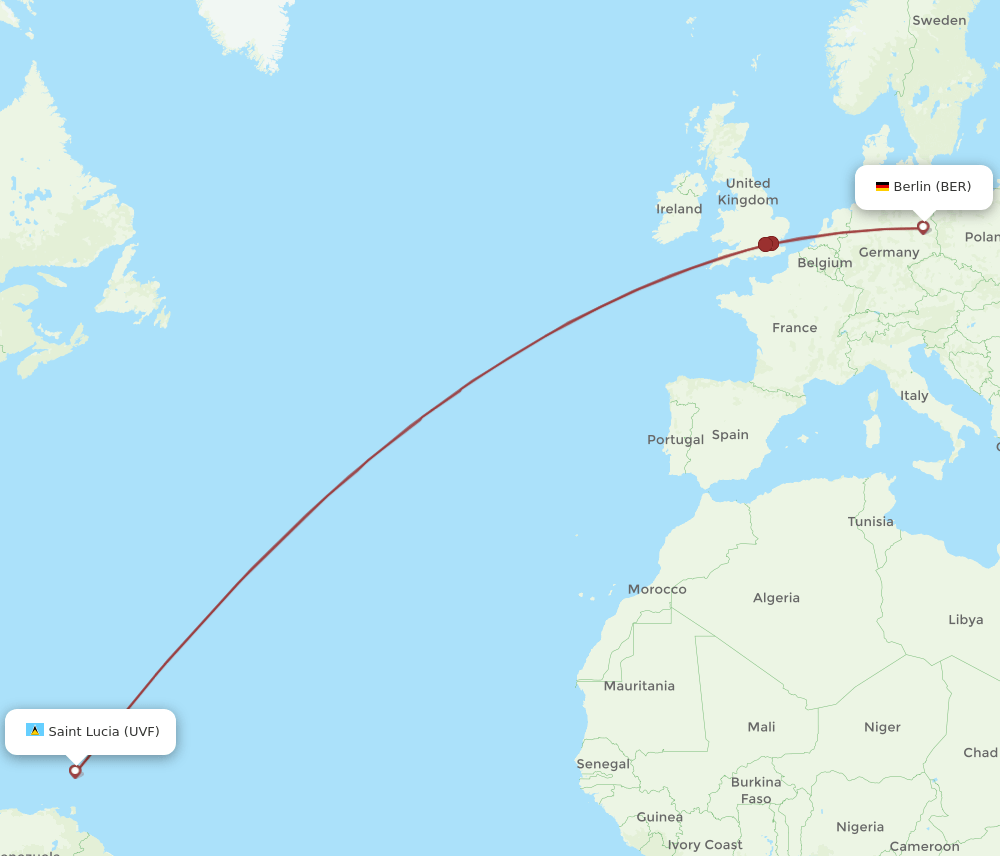 BER-UVF flight routes