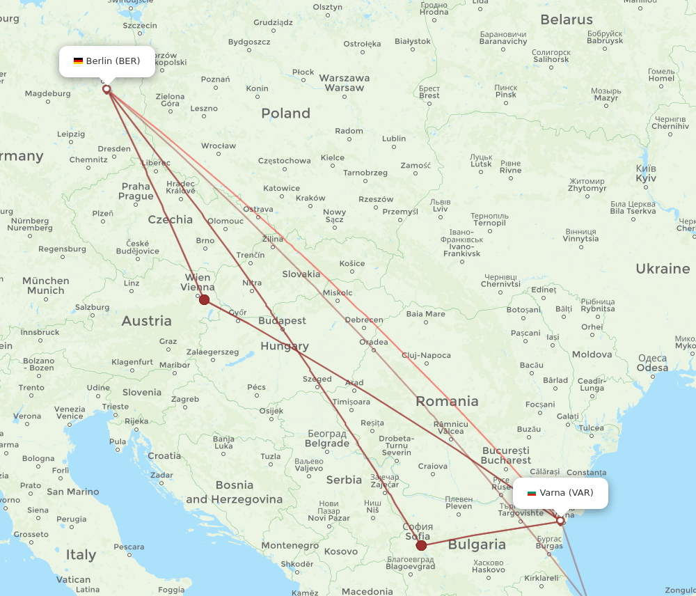 BER-VAR flight routes