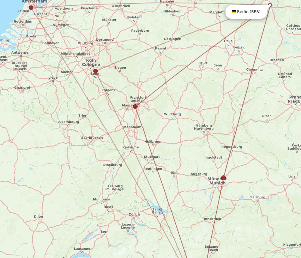 BER to VRN flights and routes map