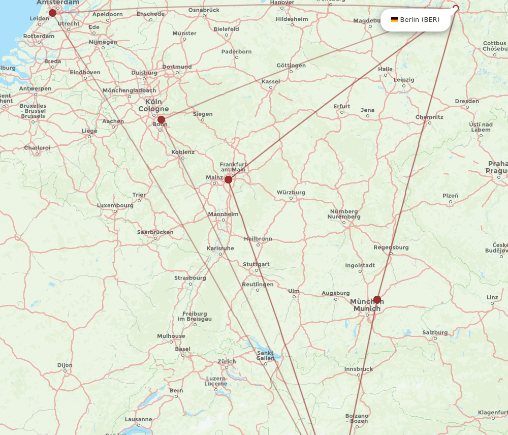 BER-VRN flight routes