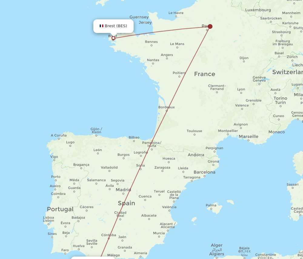 BES-TNG flight routes