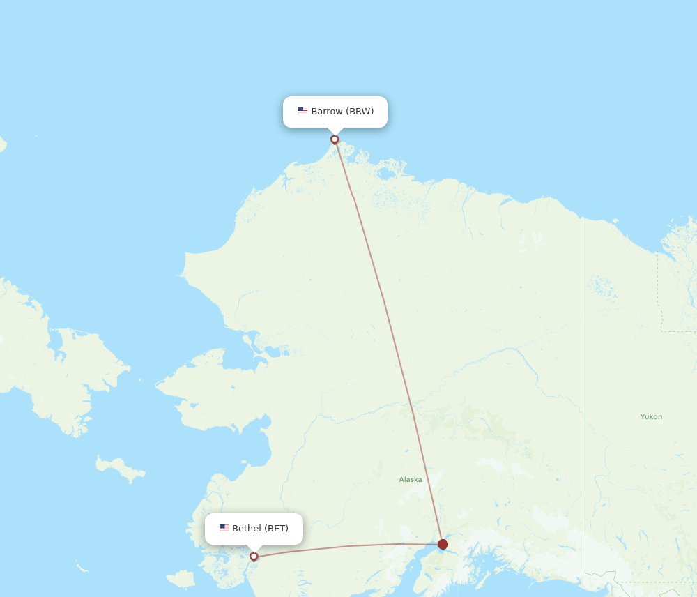 BET-BRW flight routes