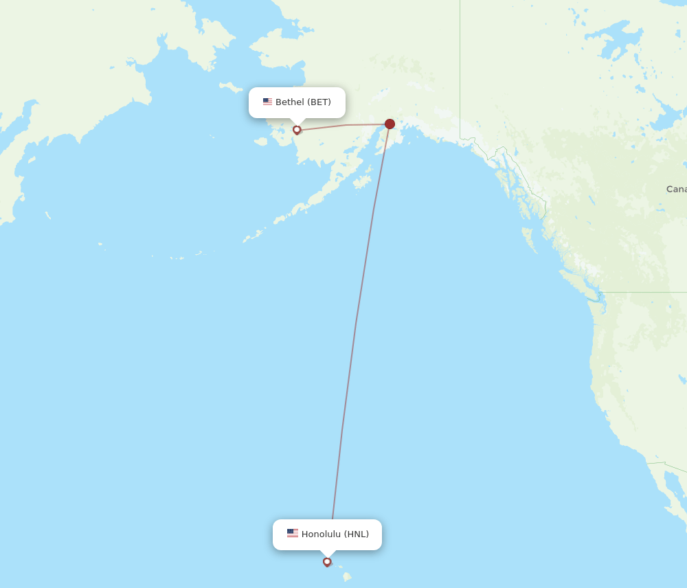 BET-HNL flight routes