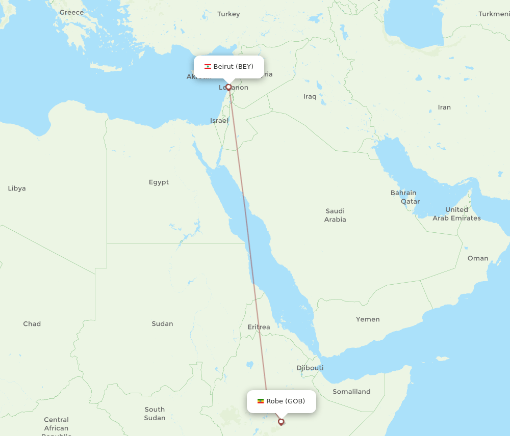 BEY-GOB flight routes