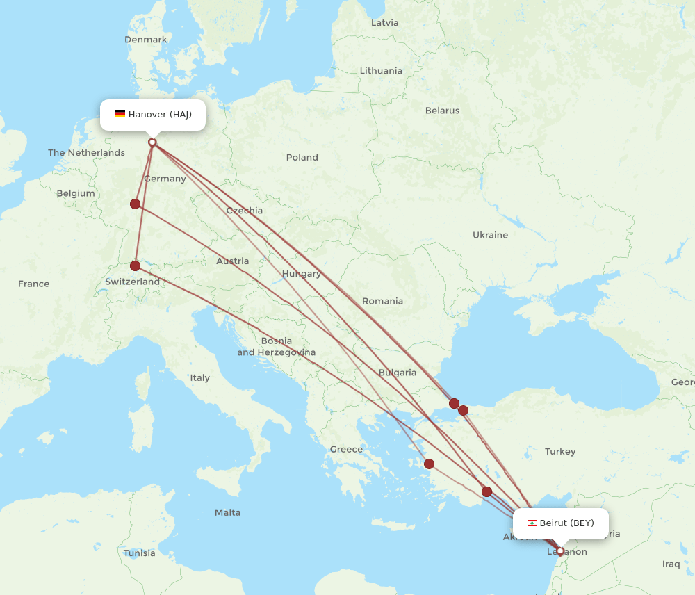 BEY-HAJ flight routes