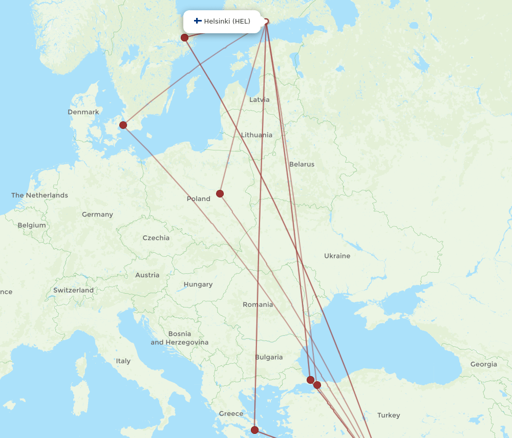 BEY-HEL flight routes