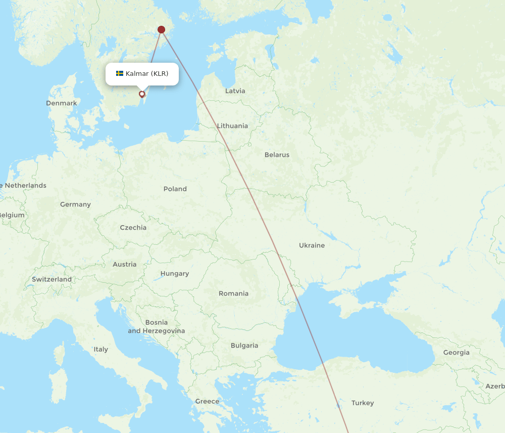 BEY-KLR flight routes