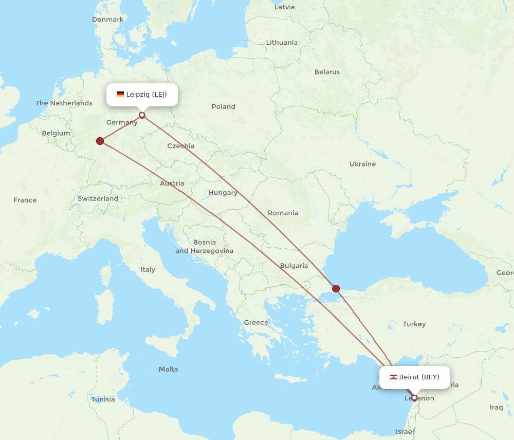 BEY-LEJ flight routes
