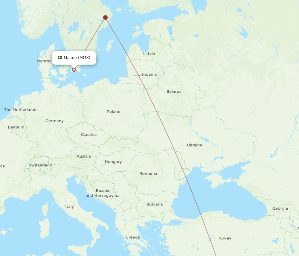 BEY to MMX flights and routes map